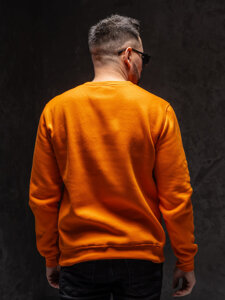 Bolf Herren Sweatshirt ohne Kapuze Orange 2001A1