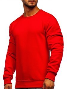 Bolf Herren Sweatshirt ohne Kapuze Rot  2001