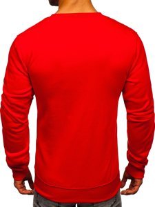 Bolf Herren Sweatshirt ohne Kapuze Rot  2001