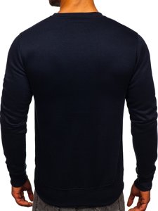 Bolf Herren Sweatshirt ohne Kapuze Tintenblau  2001