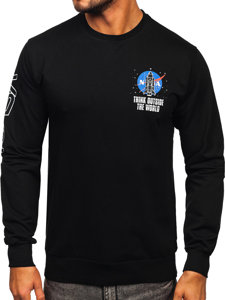 Bolf Herren Sweatshirts mit Motiv Schwarz  6475