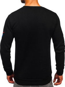 Bolf Herren Swetashirt ohne Kapuze mit Motiv Schwarz  146955