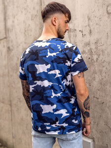 Bolf Herren T-Shirt Camo Blau  S807A1