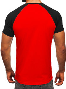 Bolf Herren T-Shirt Rot-Schwarz  8T82