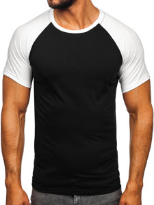 Bolf Herren T-Shirt Schwarz-Weiß  8T82