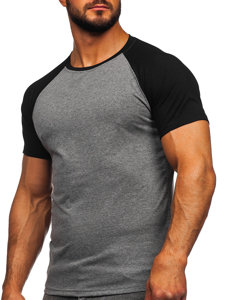 Bolf Herren T-Shirt Schwarzgrau-Schwarz  8T82