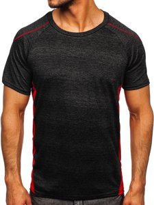 Bolf Herren T-Shirt Sportshirt Schwarz  HM074