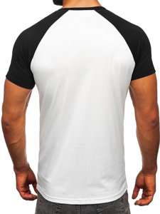 Bolf Herren T-Shirt Weiß-Schwarz  8T82