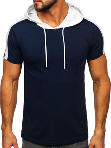 Bolf Herren T-Shirt mit Kapuze Dunkelblau 8T299