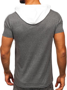 Bolf Herren T-Shirt mit Kapuze Grau  8T299