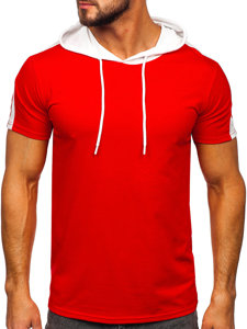 Bolf Herren T-Shirt mit Kapuze Rot  8T299