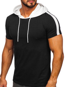 Bolf Herren T-Shirt mit Kapuze Schwarz  8T299