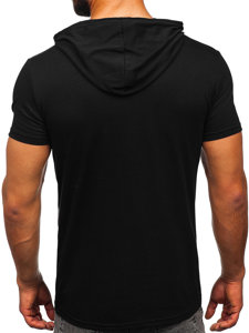 Bolf Herren T-Shirt mit Kapuze Schwarz  8T957