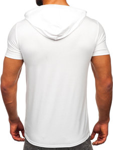 Bolf Herren T-Shirt mit Kapuze Weiß  8T957