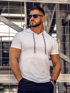 Bolf Herren T-Shirt mit Kapuze Weiß  8T957A