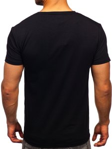 Bolf Herren T-Shirt mit Moiv Schwarz  Y70013