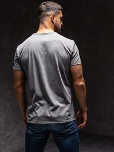 Bolf Herren T-Shirt mit Motiv Anthrazit Y70007