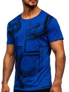 Bolf Herren T-Shirt mit Motiv Blau KS2525T