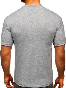 Bolf Herren T-Shirt mit Motiv Grau  14336