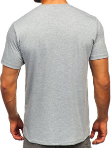 Bolf Herren T-Shirt mit Motiv Grau  14496