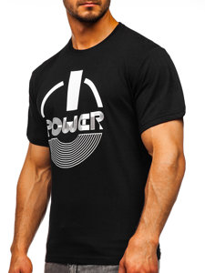 Bolf Herren T-Shirt mit Motiv Schwarz  0011