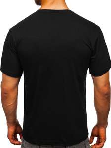 Bolf Herren T-Shirt mit Motiv Schwarz  0011