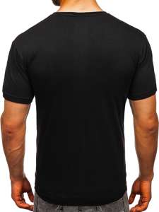 Bolf Herren T-Shirt mit Motiv Schwarz 008