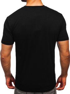 Bolf Herren T-Shirt mit Motiv Schwarz  0202