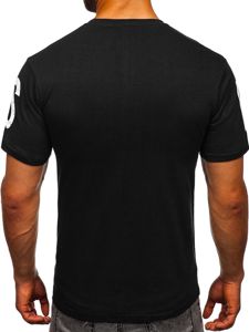 Bolf Herren T-Shirt mit Motiv Schwarz  1180