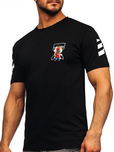 Bolf Herren T-Shirt mit Motiv Schwarz 14404