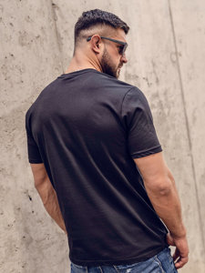 Bolf Herren T-Shirt mit Motiv Schwarz  14752B