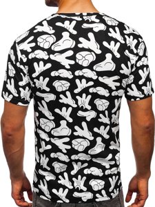 Bolf Herren T-Shirt mit Motiv Schwarz 14912