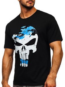 Bolf Herren T-Shirt mit Motiv Schwarz 2098