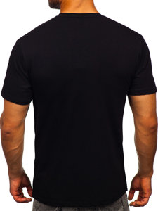 Bolf Herren T-Shirt mit Motiv Schwarz  2186