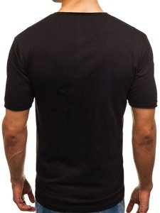 Bolf Herren T-Shirt mit Motiv Schwarz  6295