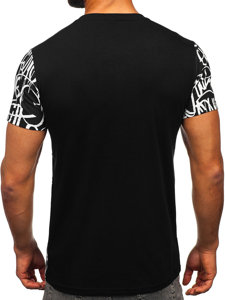 Bolf Herren T-Shirt mit Motiv Schwarz  8T953