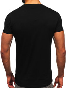 Bolf Herren T-Shirt mit Motiv Schwarz  HS7225