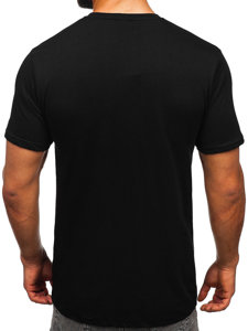 Bolf Herren T-Shirt mit Motiv Schwarz  JS1856