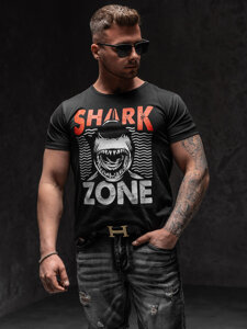 Bolf Herren T-Shirt mit Motiv Schwarz KS2652