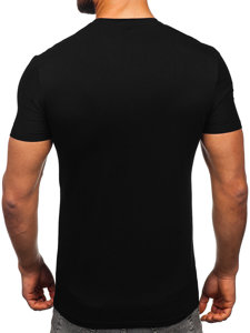 Bolf Herren T-Shirt mit Motiv Schwarz  MT3050