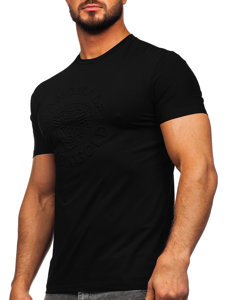 Bolf Herren T-Shirt mit Motiv Schwarz  MT3056