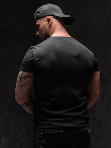 Bolf Herren T-Shirt mit Motiv Schwarz Y70015