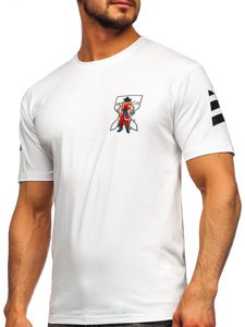 Bolf Herren T-Shirt mit Motiv Weiß 14404