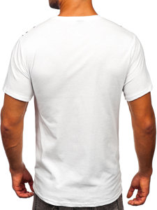 Bolf Herren T-Shirt mit Motiv Weiß  14476