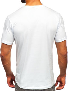 Bolf Herren T-Shirt mit Motiv Weiß  14496