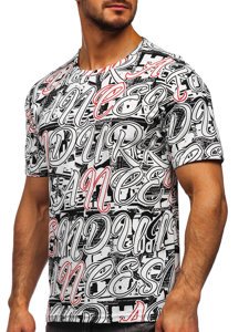 Bolf Herren T-Shirt mit Motiv Weiß  14906