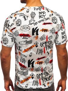 Bolf Herren T-Shirt mit Motiv Weiß 14908