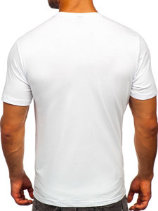 Bolf Herren T-Shirt mit Motiv Weiß  2186