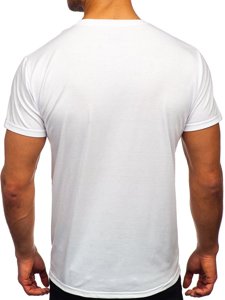 Bolf Herren T-Shirt mit Motiv Weiß  KS2371