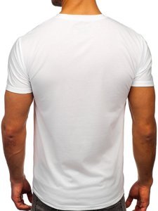 Bolf Herren T-Shirt mit Motiv Weiß  KS2538